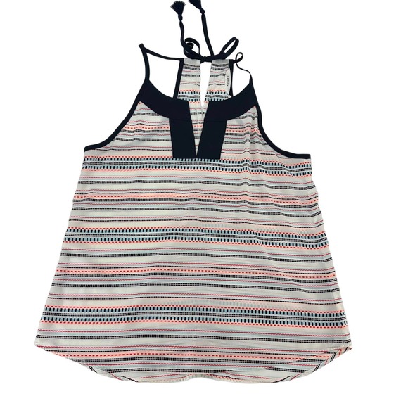 Athleta Tops - Athleta tank top size large striped racer back tassel casual weekend
